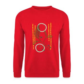 Pflanze - Unisex Pullover - Rot - Vorne - Alina (178cm) & Michal (187cm)