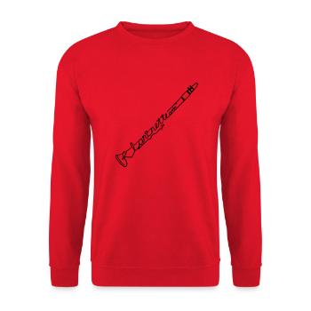 klarinette - Unisex Pullover - Rot - Vorne - Alina (178cm) & Michal (187cm)