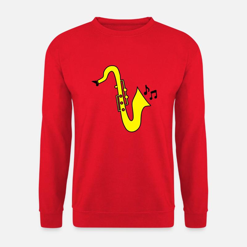Saxophon - Unisex Pullover - Rot