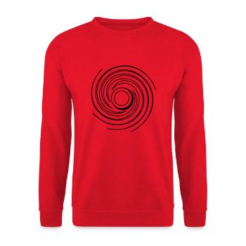 abstrakt design wirbel - Unisex Pullover - Rot - Vorne - Alina (178cm) & Michal (187cm)