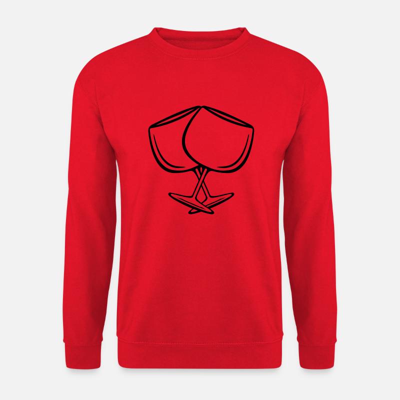 wine glasses - Unisex Pullover - Rot