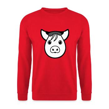 cow cute animal farm animals funny cows new 25 - Unisex Sweatshirt - red - Front - Alina (178cm) & Michal (187cm)