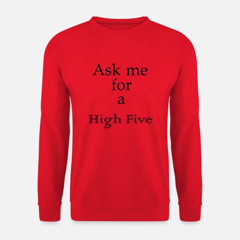 High Five - lettering - Unisex Sweatshirt - red
