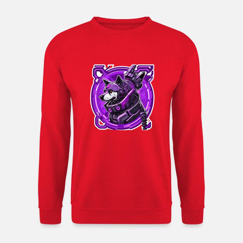 Roboterhund ist hinter dir her - Unisex Pullover - Rot
