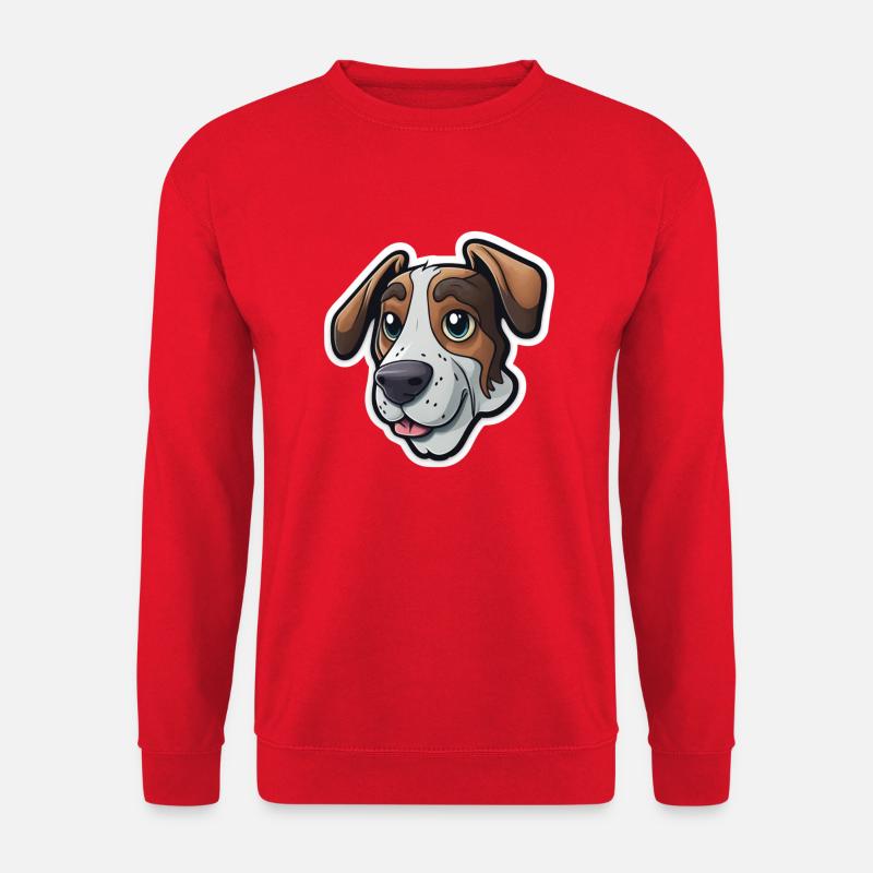 Welpen-Wonne: Süßer Hund - Unisex Pullover - Rot