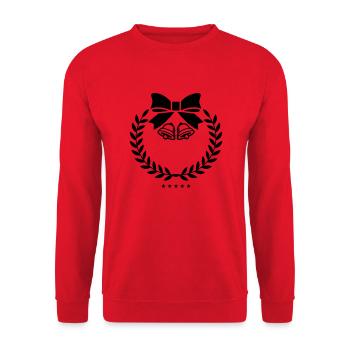 Wreath Bells - Unisex Sweatshirt - red - Front - Alina (178cm) & Michal (187cm)