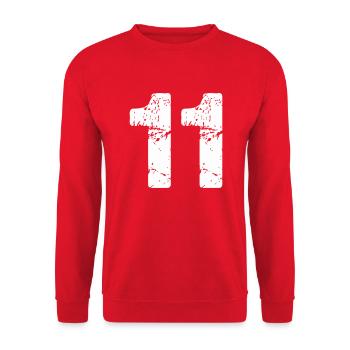 11 - Unisex Sweatshirt - red - Front - Alina (178cm) & Michal (187cm)