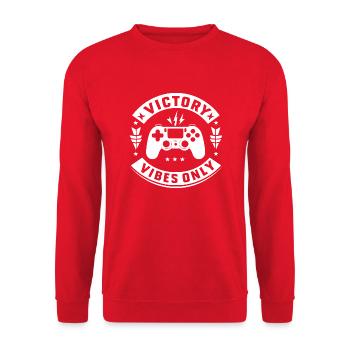 Vibrations de victoire uniquement - Sweat-shirt Unisexe - rouge - Devant - Alina (178cm) & Michal (187cm)