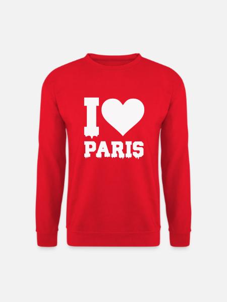 J’adore Paris - Sweat-shirt Unisexe - rouge