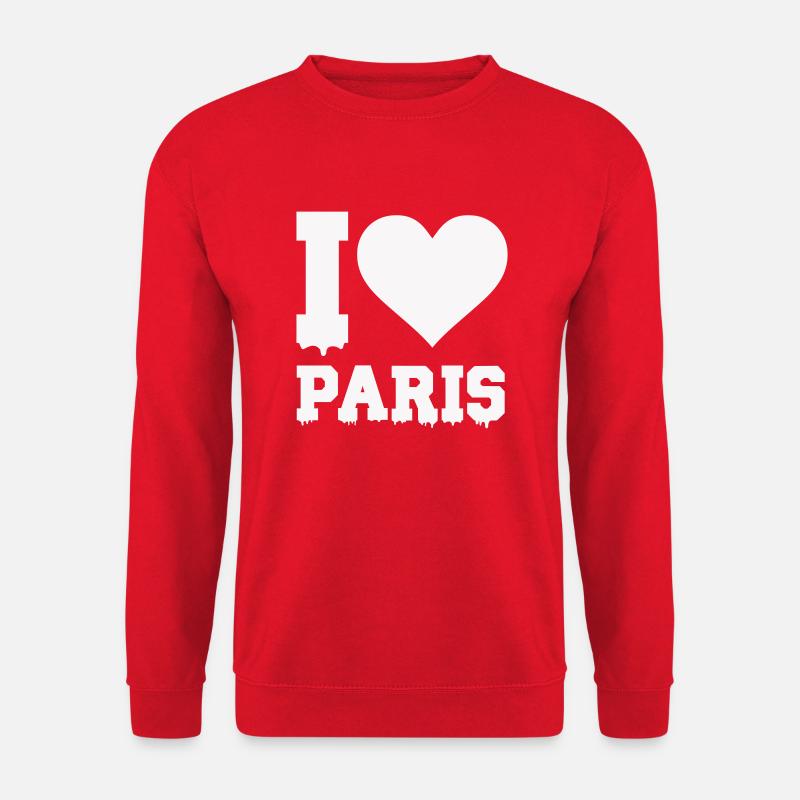 i love paris - Unisex Pullover - Rot