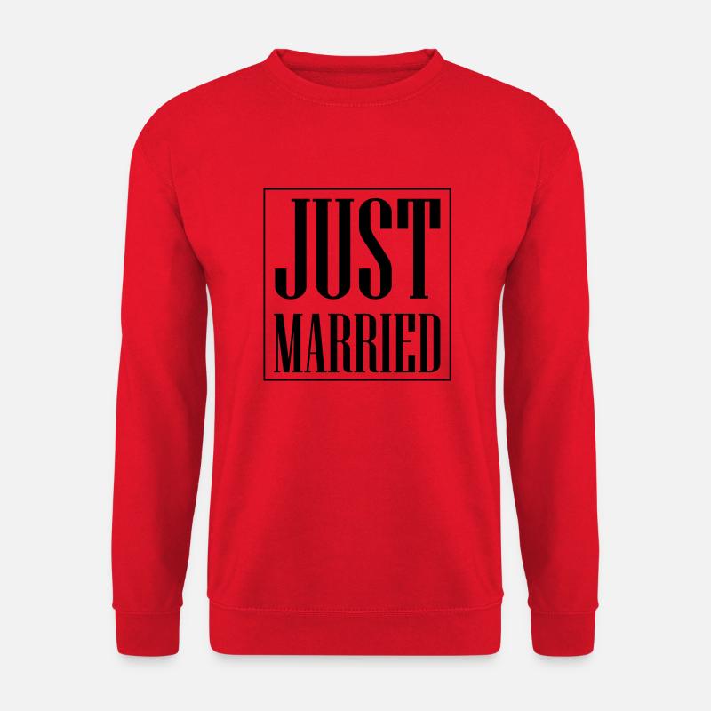 Just Married Hochzeit - Unisex Pullover - Rot