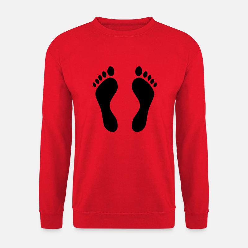 Fußabdrücke - Füße - Bett - Unisex Pullover - Rot