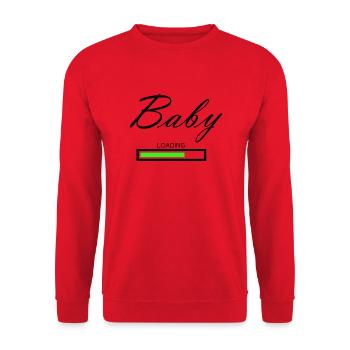 Baby is loading ... - Unisex Sweatshirt - red - Front - Alina (178cm) & Michal (187cm)