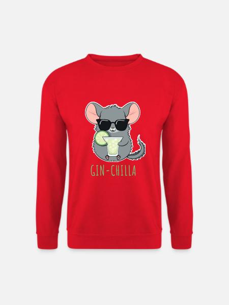 Gin- Chinchilla Gin - Unisex Pullover - Rot