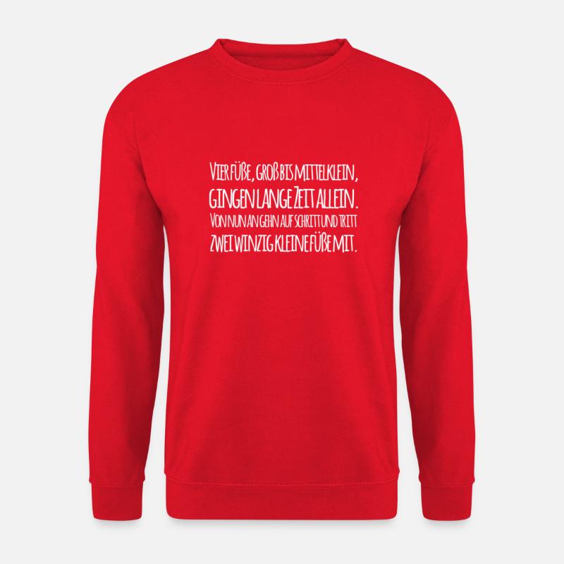 Babysprüche - Geschenk zur Schwangerschaft Geburt - Unisex Pullover - Rot