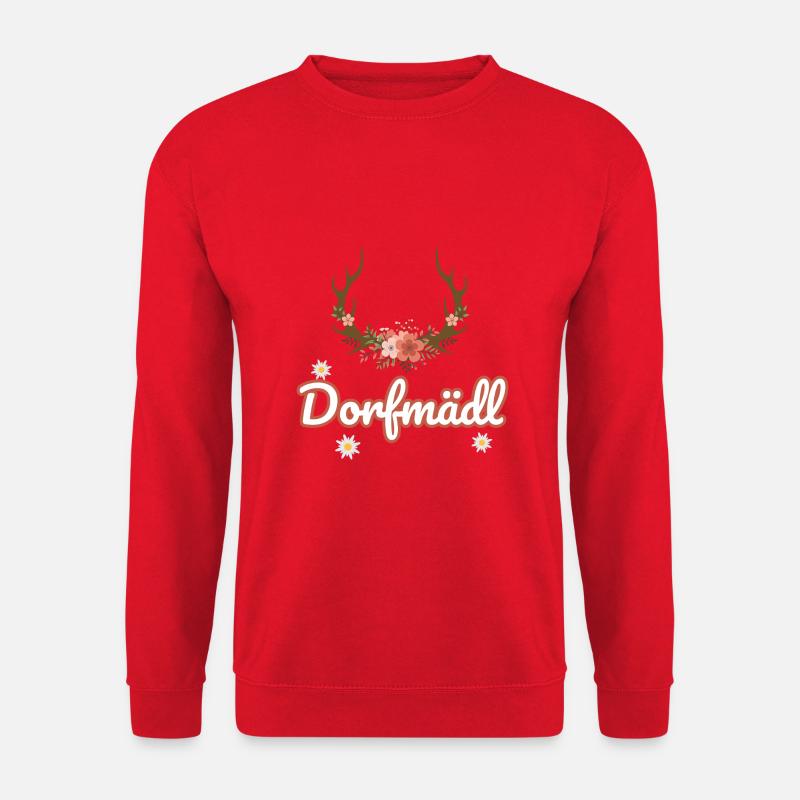 Dorfmädel Dorfmädchen Dorf Dorfmädl Damen - Unisex Pullover - Rot