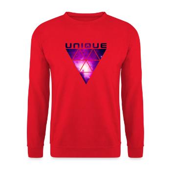 UNIQUE (Galaxy) - Unisex Pullover - Rot - Vorne - Alina (178cm) & Michal (187cm)