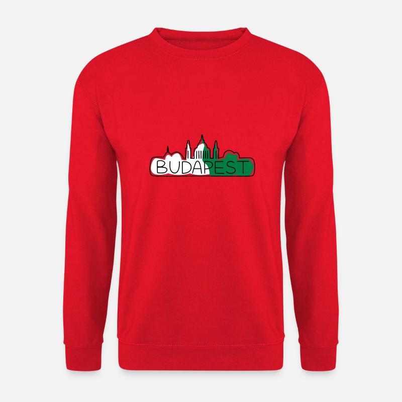 Budapest Skyline Charm - Unisex Sweatshirt - red