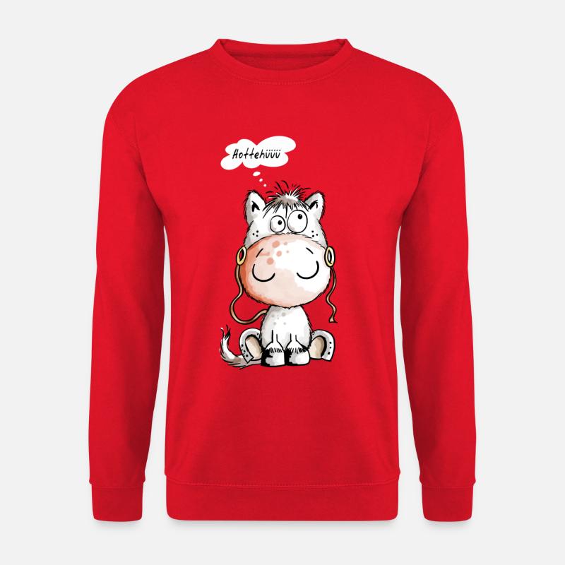 Knuffiges Hottehüüü Pferdchen - Pferd - Comic - Unisex Pullover - Rot