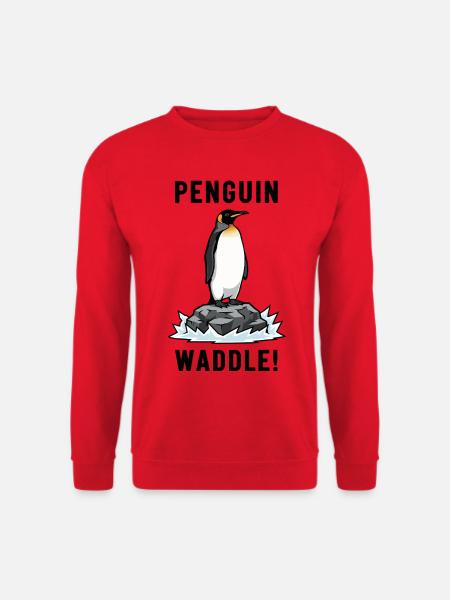 Königspinguin, Antarktis, Waddle, Pinguin Schwarz - Unisex Pullover - Rot