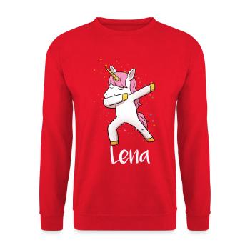 Lena - Unisex Pullover - Rot - Vorne - Alina (178cm) & Michal (187cm)