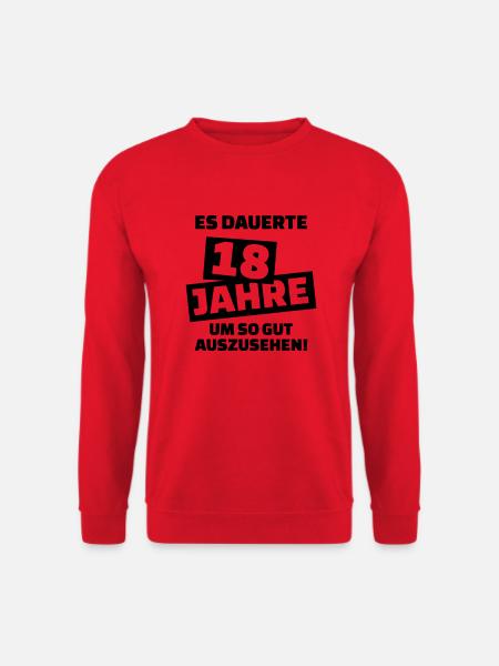 18 Geburtstag - Unisex Pullover - Rot