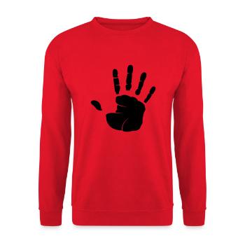hand_01 - Unisex Sweatshirt - red - Front - Alina (178cm) & Michal (187cm)