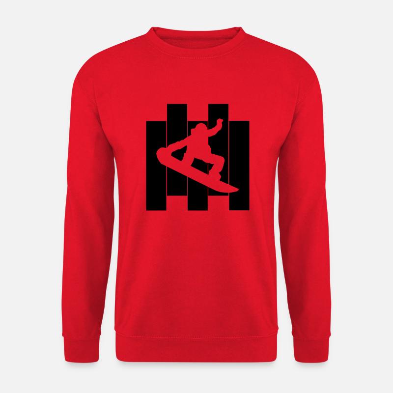 Snowboard Snowboarder - Unisex Pullover - Rot