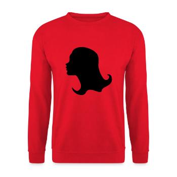 Portrait Frau Kopf - Unisex Pullover - Rot - Vorne - Alina (178cm) & Michal (187cm)
