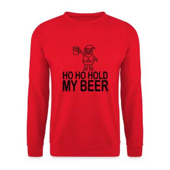 Fun Fun Funny - Unisex Sweatshirt - red - Front - Alina (178cm) & Michal (187cm)