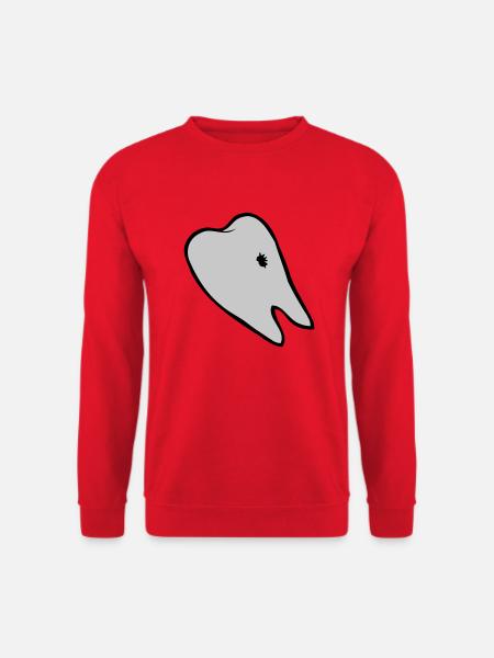 Caries hole tooth - Unisex Sweatshirt - red
