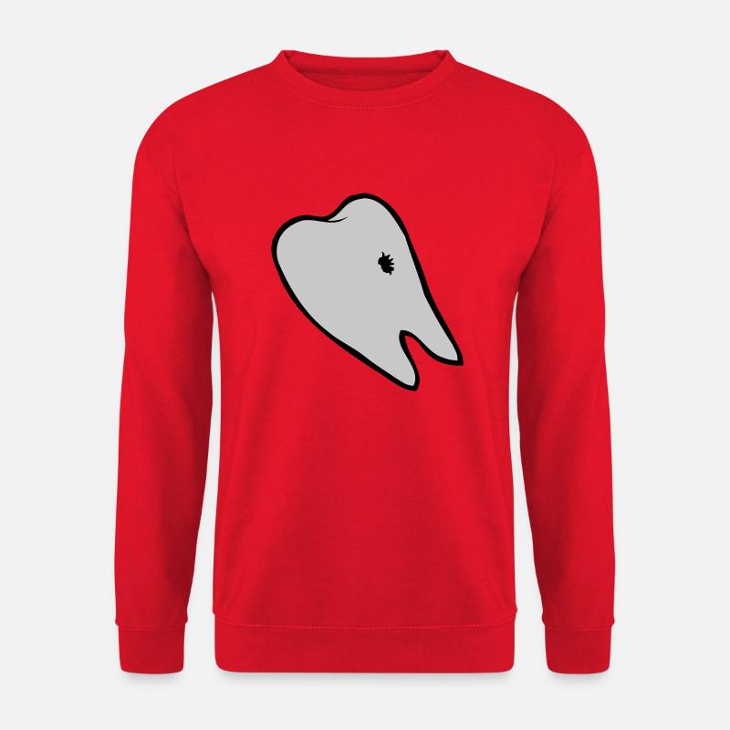 Caries hole tooth - Unisex Sweatshirt - red