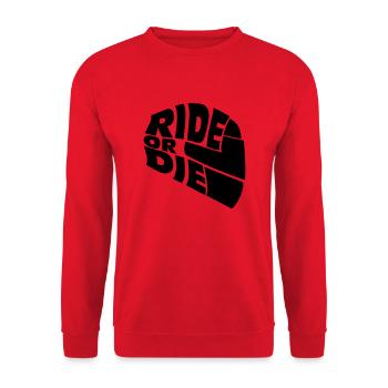 Helm der Loyalität: Reite oder stirb - Unisex Pullover - Rot - Vorne - Alina (178cm) & Michal (187cm)