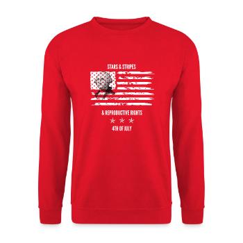 George Washington 4th of july Indipendenc day - Unisex Pullover - Rot - Vorne - Alina (178cm) & Michal (187cm)