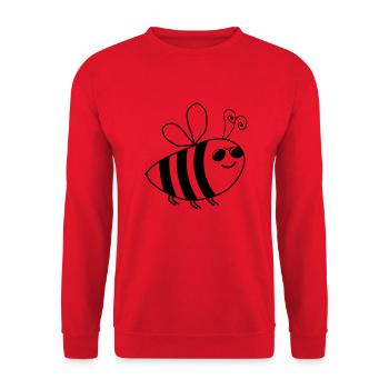 Bee - Unisex Sweatshirt - red - Front - Alina (178cm) & Michal (187cm)