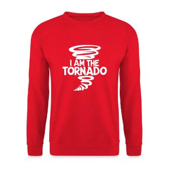 I Am The Tornado - Unisex Sweatshirt - red - Front - Alina (178cm) & Michal (187cm)