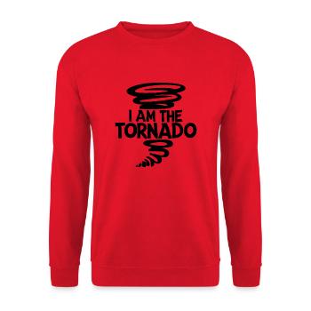 I Am The Tornado - Unisex Sweatshirt - red - Front - Alina (178cm) & Michal (187cm)