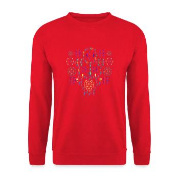 Bouquet feu d'artifice. - Sweat-shirt Unisexe - rouge - Devant - Alina (178cm) & Michal (187cm)