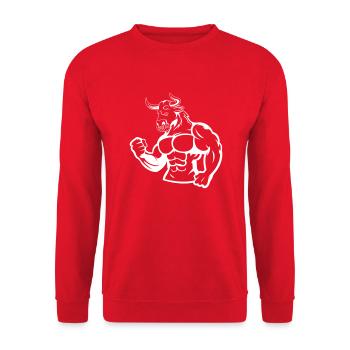 stier 1 - Unisex Pullover - Rot - Vorne - Alina (178cm) & Michal (187cm)