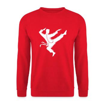 Karate Kämpfer - Unisex Pullover - Rot - Vorne - Alina (178cm) & Michal (187cm)