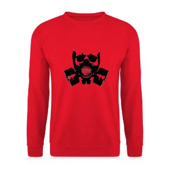 Conception cool d'un homme avec un masque à gaz - Sweat-shirt Unisexe - rouge - Devant - Alina (178cm) & Michal (187cm)
