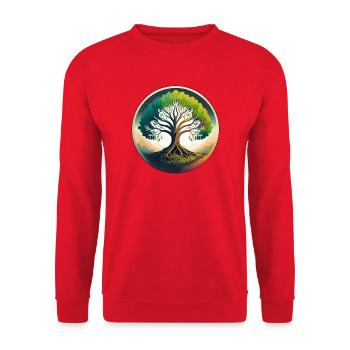Tree of Life - Unisex Sweatshirt - red - Front - Alina (178cm) & Michal (187cm)