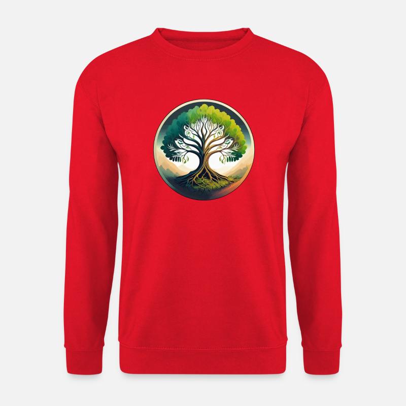 Baum des Lebens - Unisex Pullover - Rot