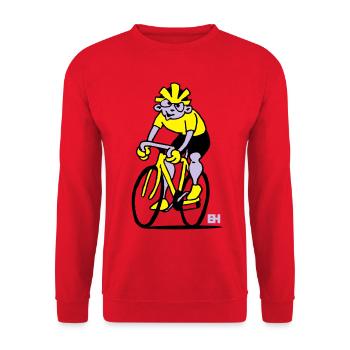Radfahrer - Radsport - Unisex Pullover - Rot - Vorne - Alina (178cm) & Michal (187cm)