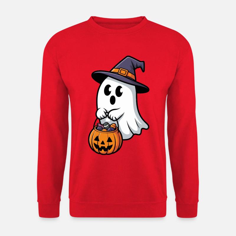 Scary Halloween Witch Ghost Design - Unisex Sweatshirt - red