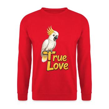 Kakadu Love - Unisex Pullover - Rot - Vorne - Alina (178cm) & Michal (187cm)