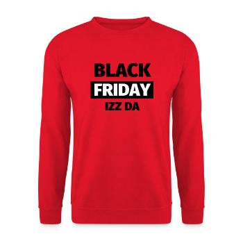 Black Friday Izz Da - Design - Sweat-shirt Unisexe - rouge - Devant - Alina (178cm) & Michal (187cm)