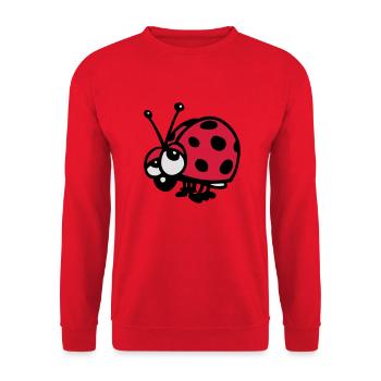 ladybugs - Unisex Sweatshirt - red - Front - Alina (178cm) & Michal (187cm)