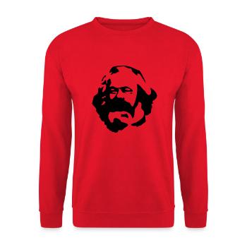 Karl Marx - Unisex Pullover - Rot - Vorne - Alina (178cm) & Michal (187cm)