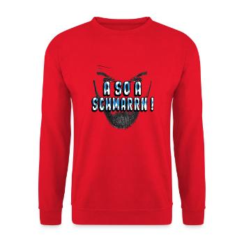 a so a schmarrn bayrisch dialekt - Unisex Pullover - Rot - Vorne - Alina (178cm) & Michal (187cm)